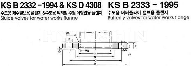 KS D4308 FLANGE DRAWINGS, SHANDONG HYUPSHIN FLANGES CO., LTD